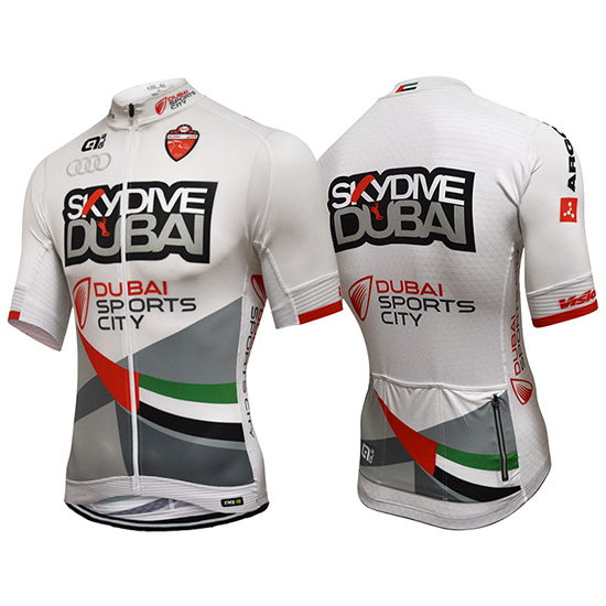 Maglia Skydive Dubai Manica Corta 2017 bianco